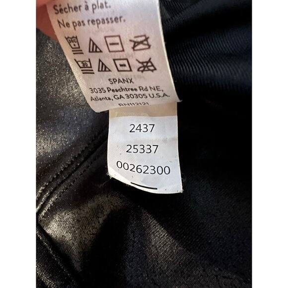 Spanx‎ Black Faux Leather Leggings Women’s Size Medium 2437 - Picture 5 of 10